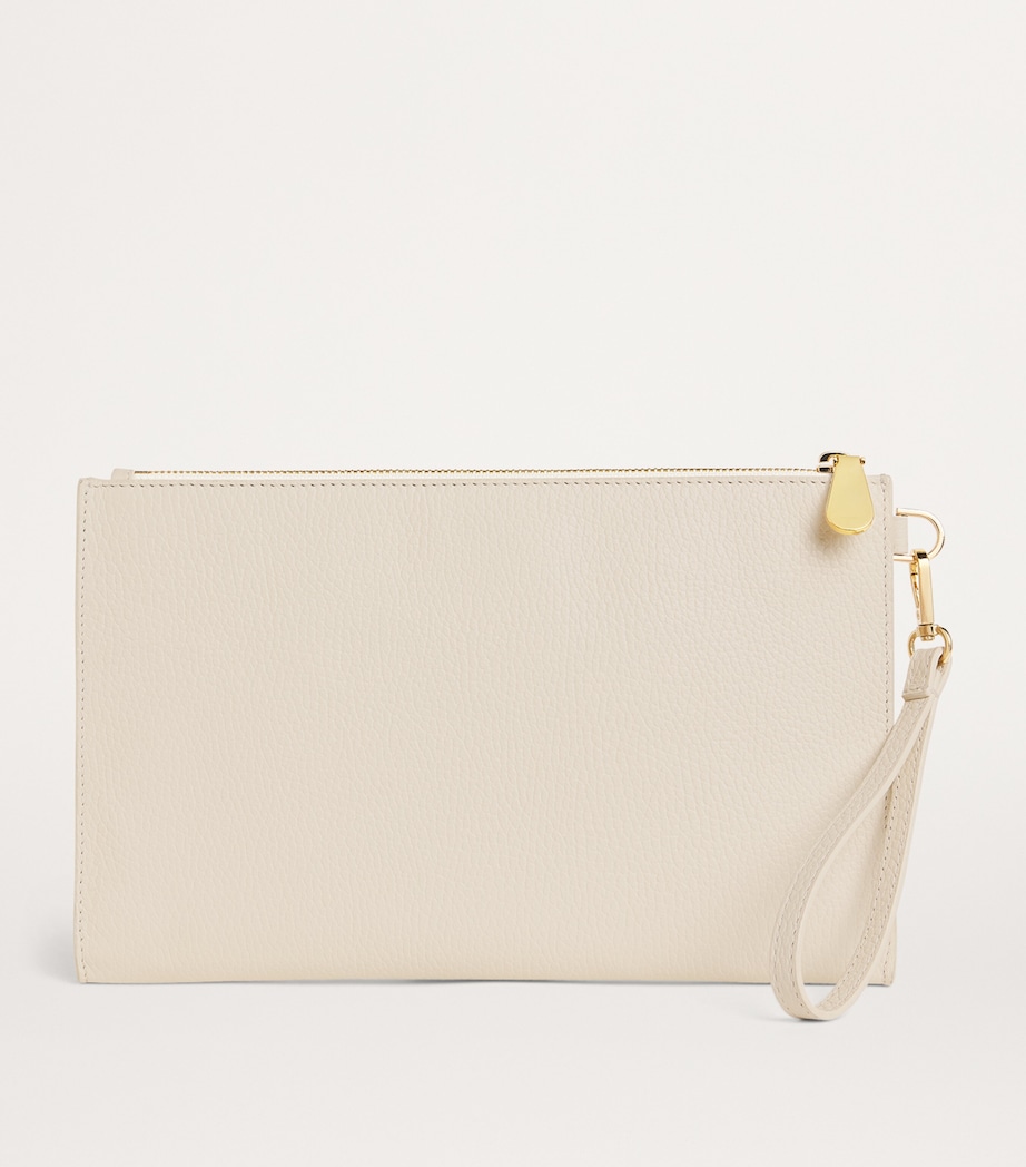 Medium Pebbled Leather Pouch BIRCH Image 2