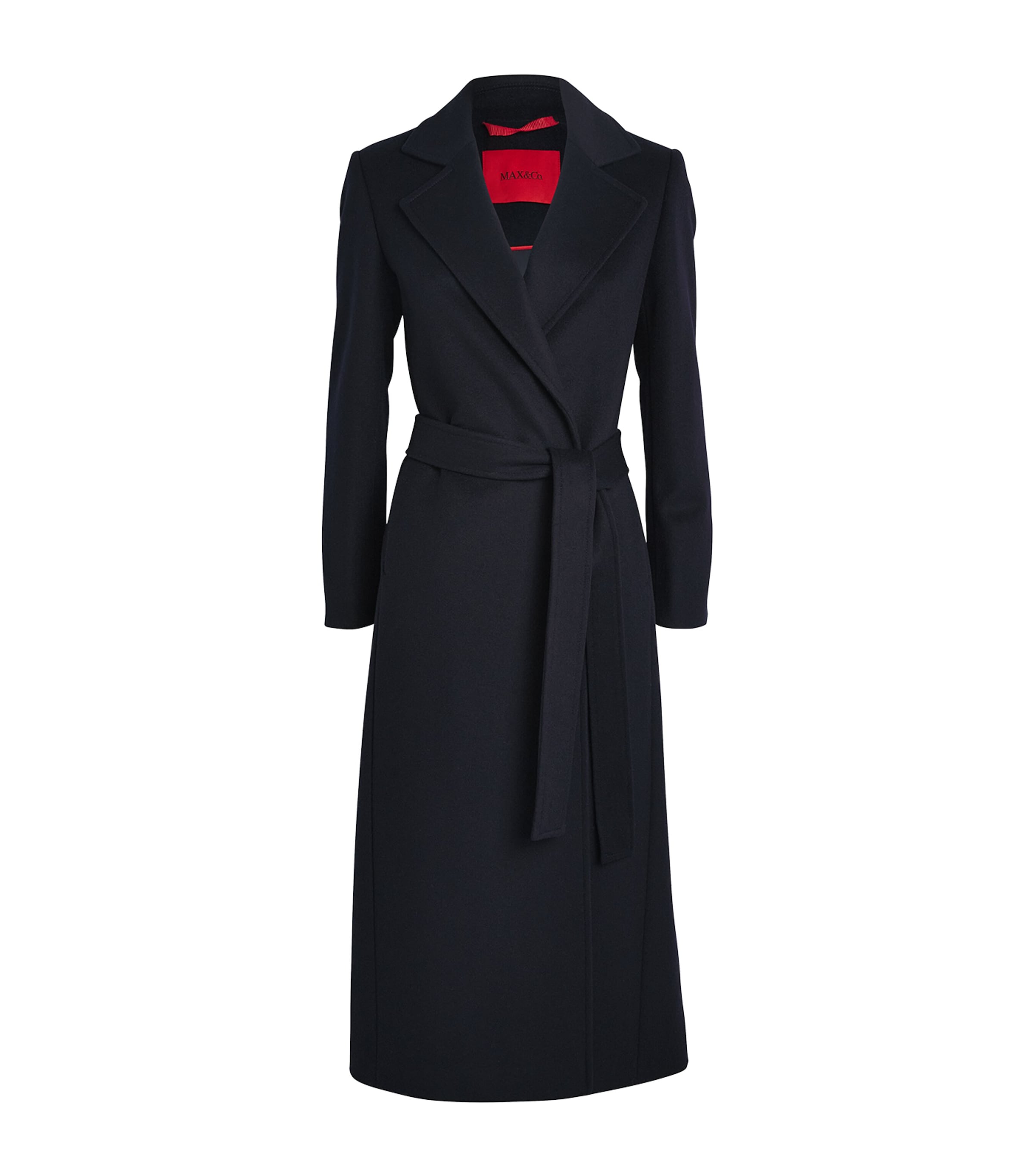 Max & Co Wool Longrun Coat In Blue