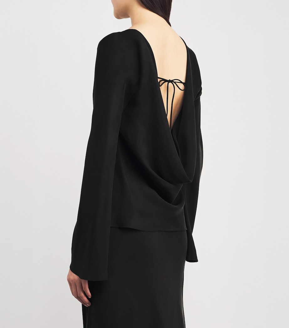 Open-Back Laura Top 050 BLACK Image 4