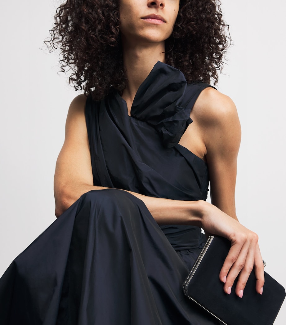 Taffeta Pleated Maxi Dress 460 NUIT Image 6