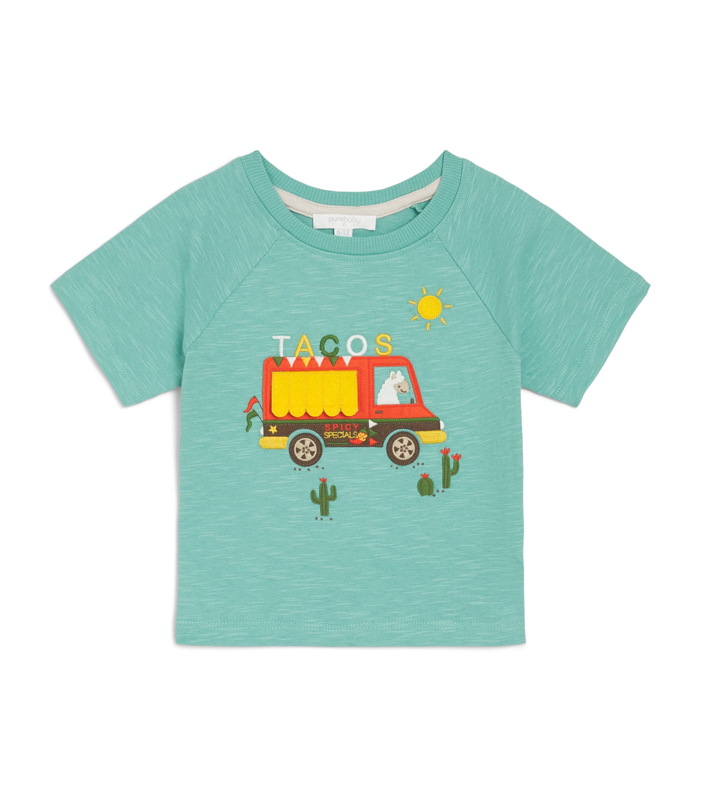 Purebaby Organic Cotton Taco Truck T-Shirt (0-12 Months) Iguna Image 1