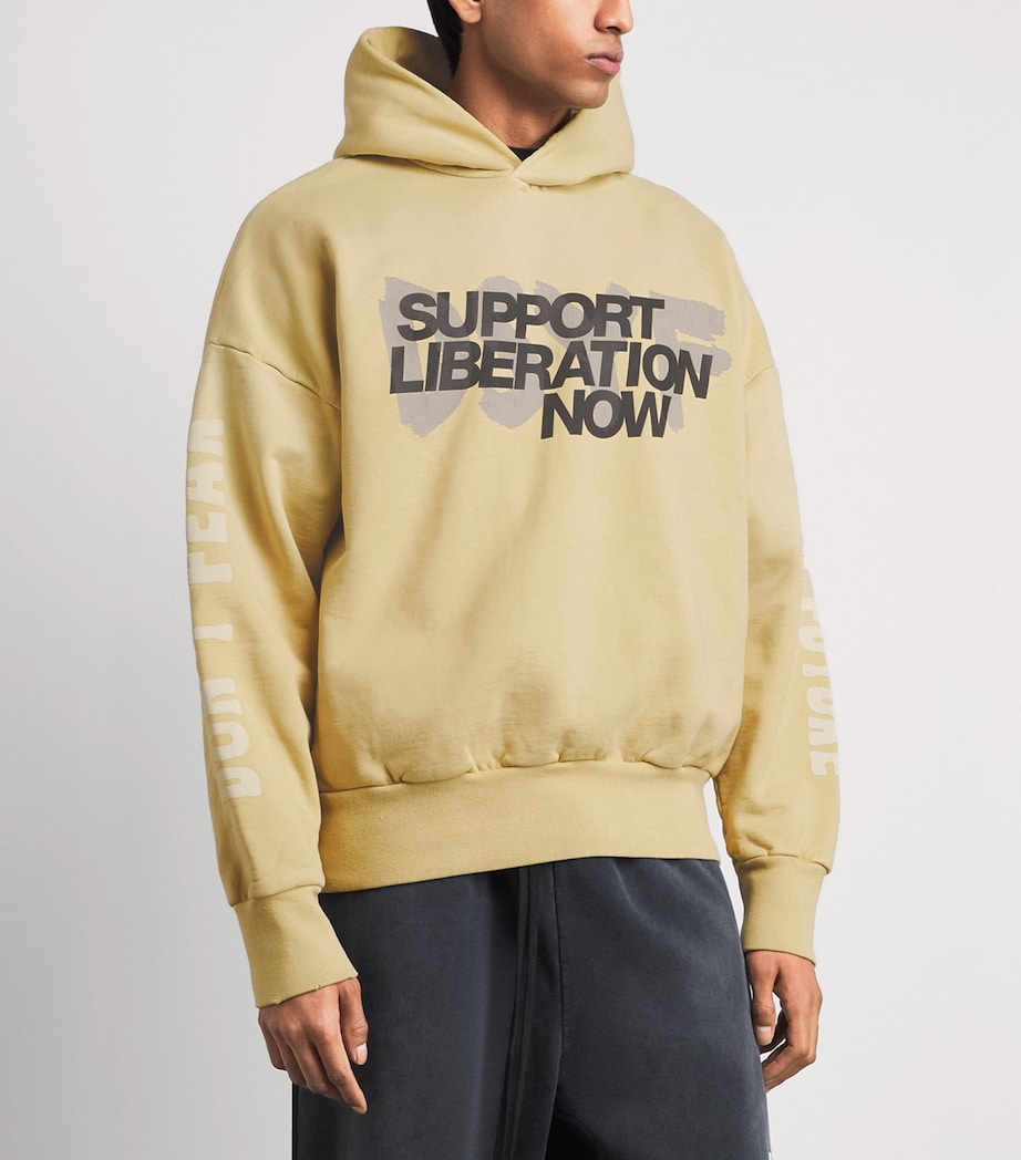 Fear Of God Mens x DSYF Support Liberation Now Hoodie Clay/ Image 4