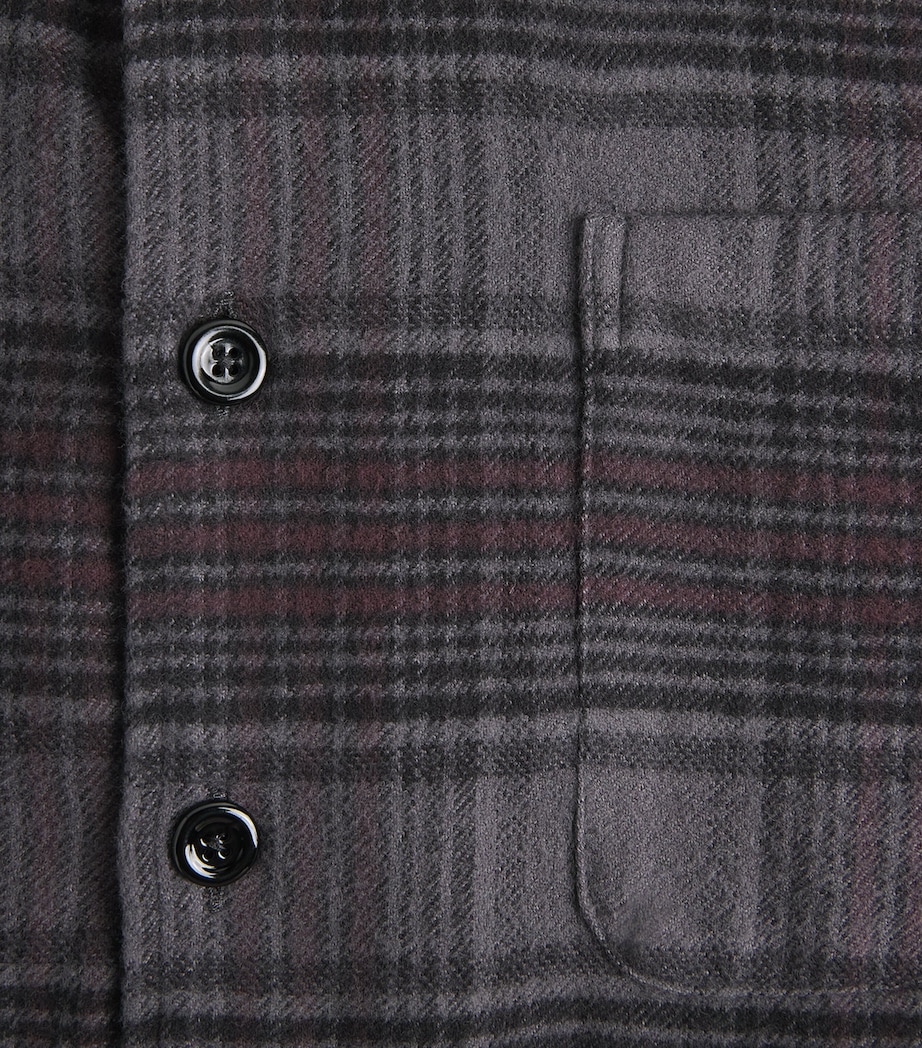 Our Legacy Mens Cotton Check Above Shirt Faded Nctrn Chk Flnl Image 6