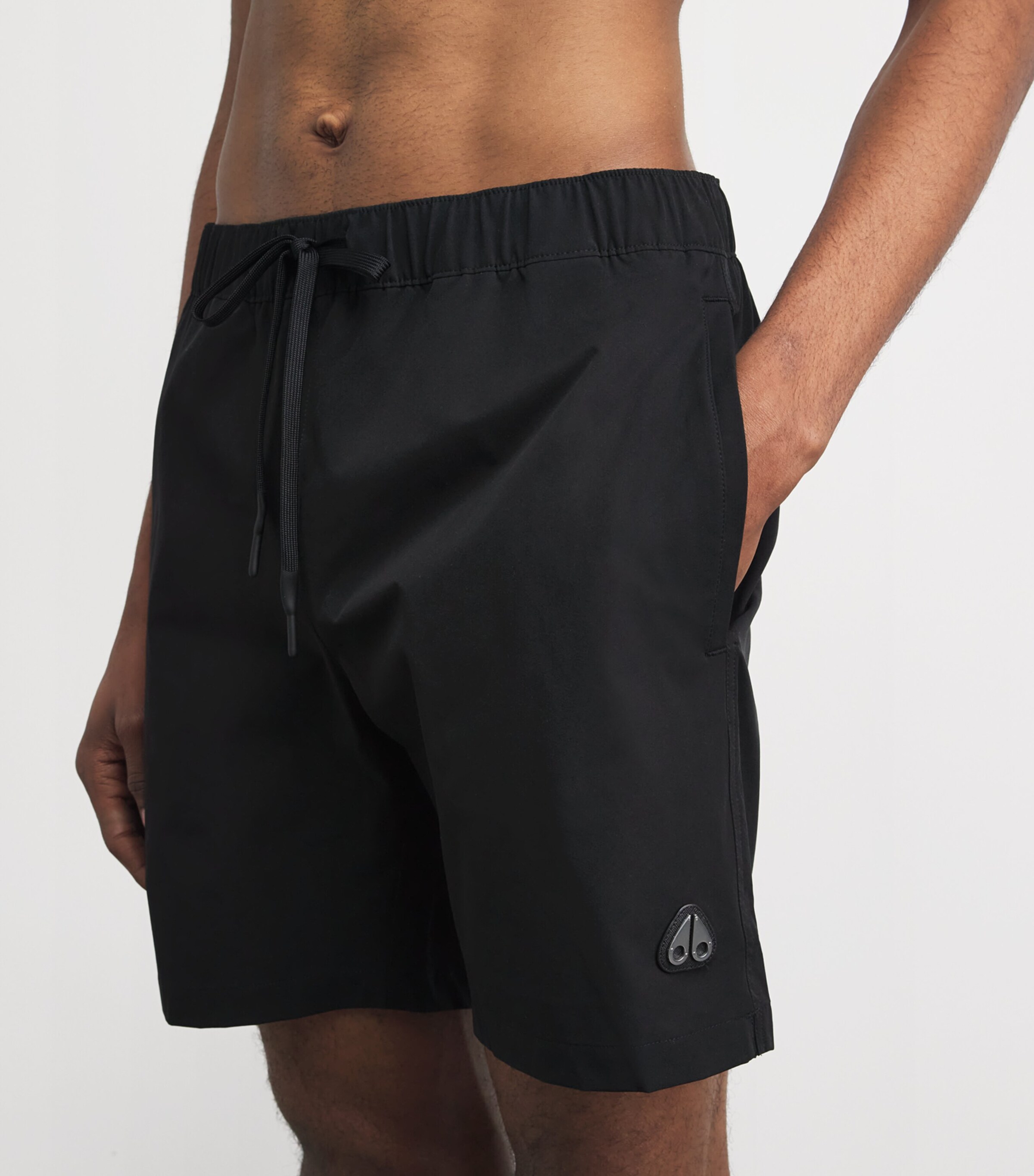 Moose Knuckles Mens Drawstring Swim Shorts Black Image 4