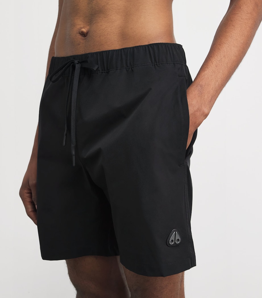 Moose Knuckles Mens Drawstring Swim Shorts Black Image 4