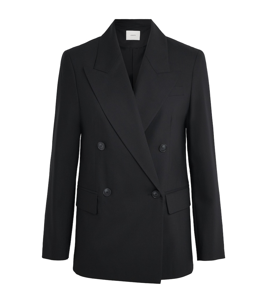 Joseph Womens Wool-Blend Jaden Blazer Black Image 1