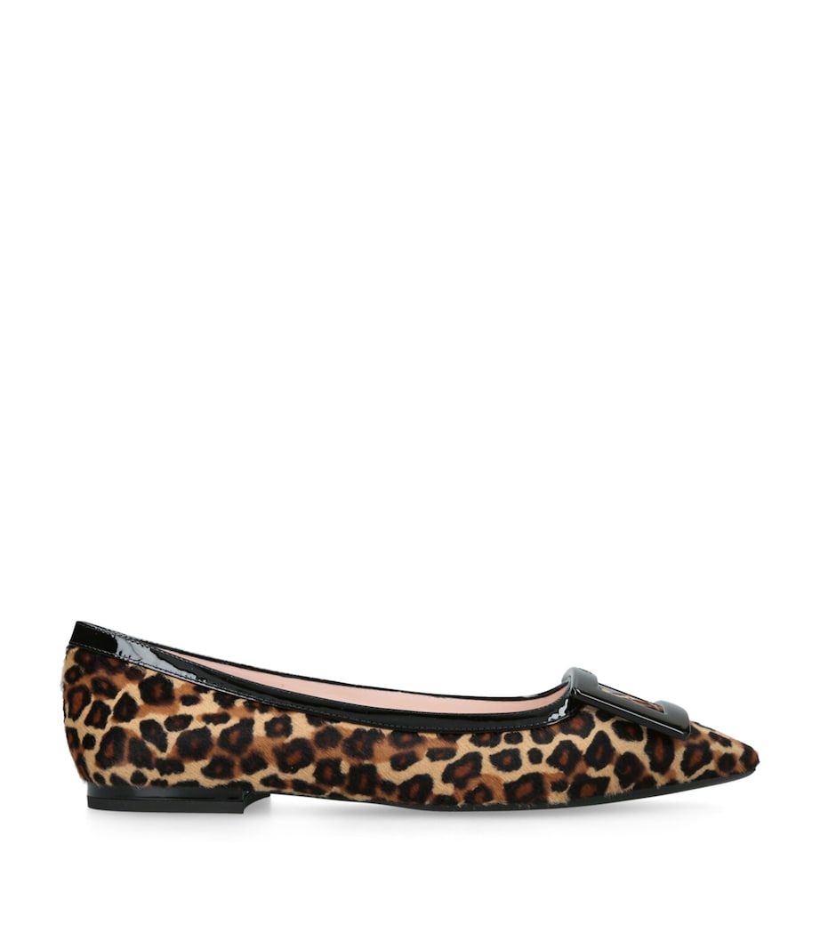 Calf Hair Gommettine Ballet Flats DK.BRN COM Image 1