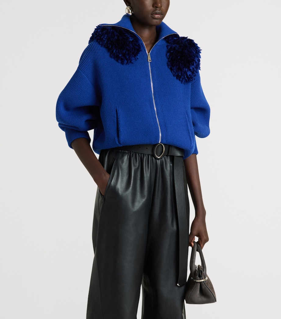 Givenchy Womens Wool-Blend Bomber Jacket Image 2