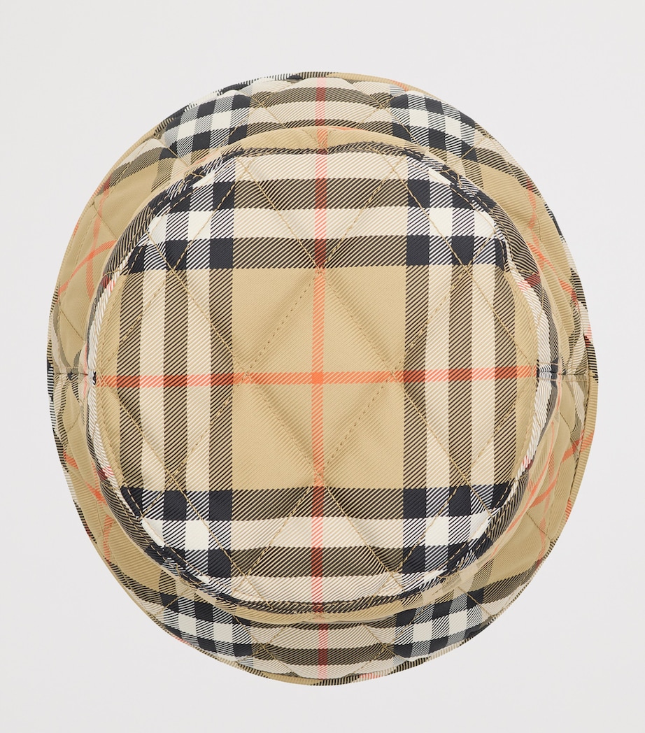 Burberry Quilted Horseshoe Bucket Hat Sand Ip Check Image 2
