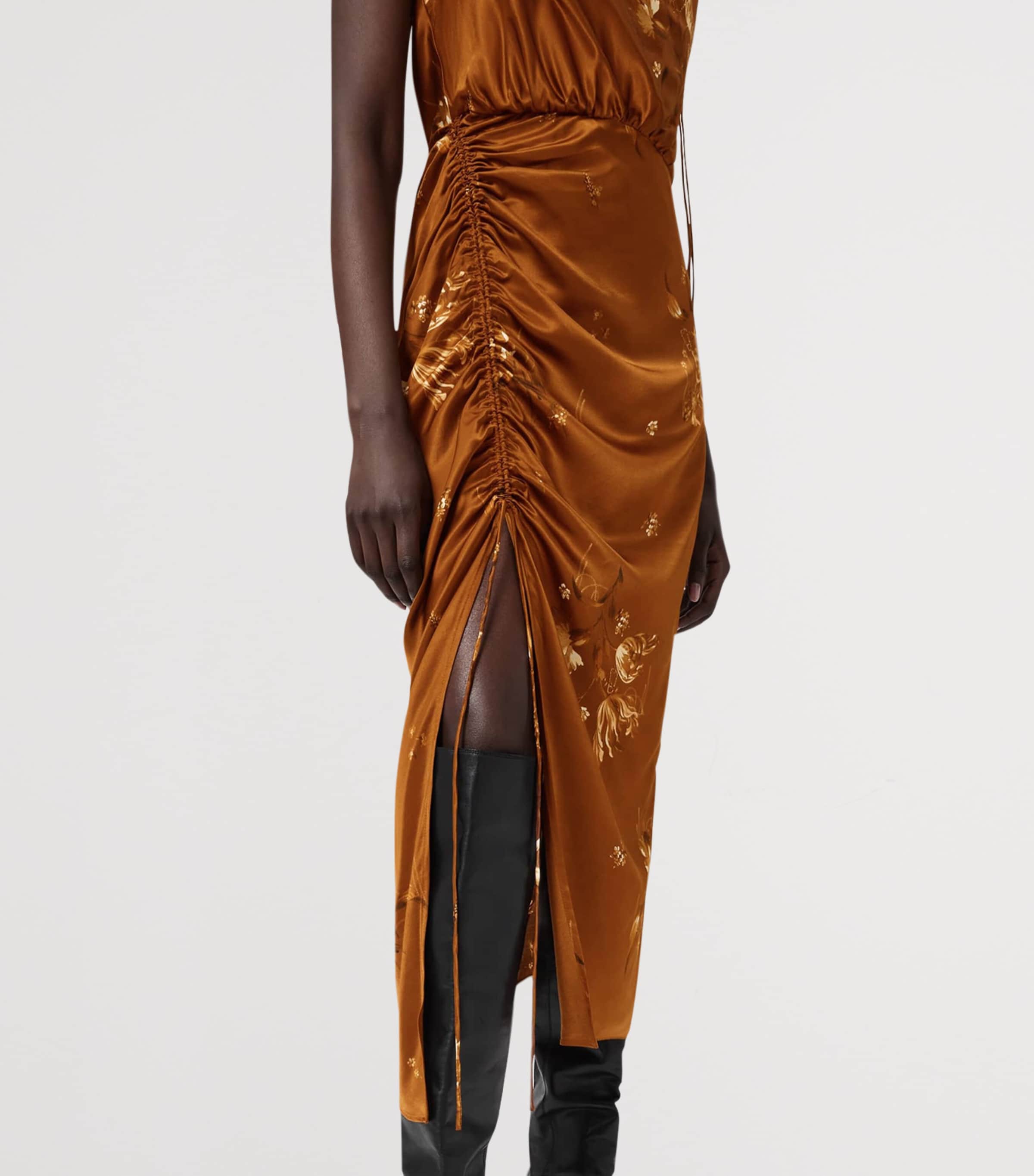 Floral Laura Midi Dress ANIA RUST BROWN Image 4