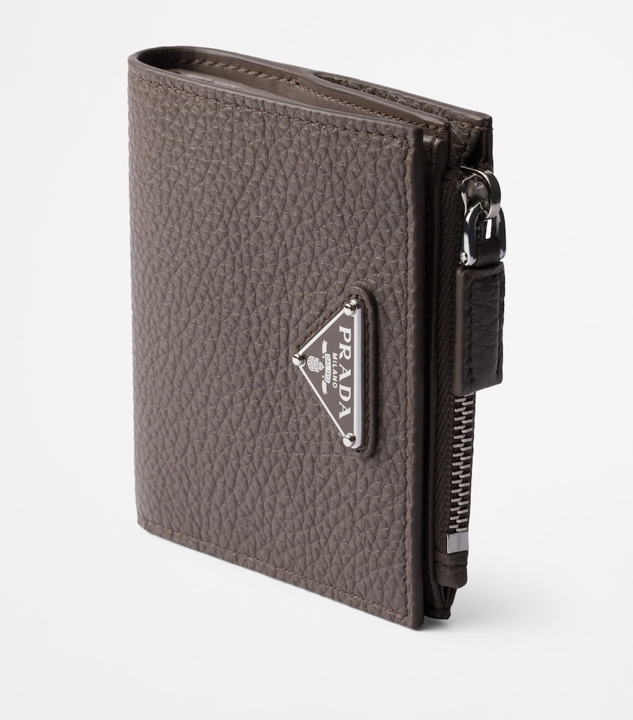 Grained Leather Triangle Wallet F0218 Image 4