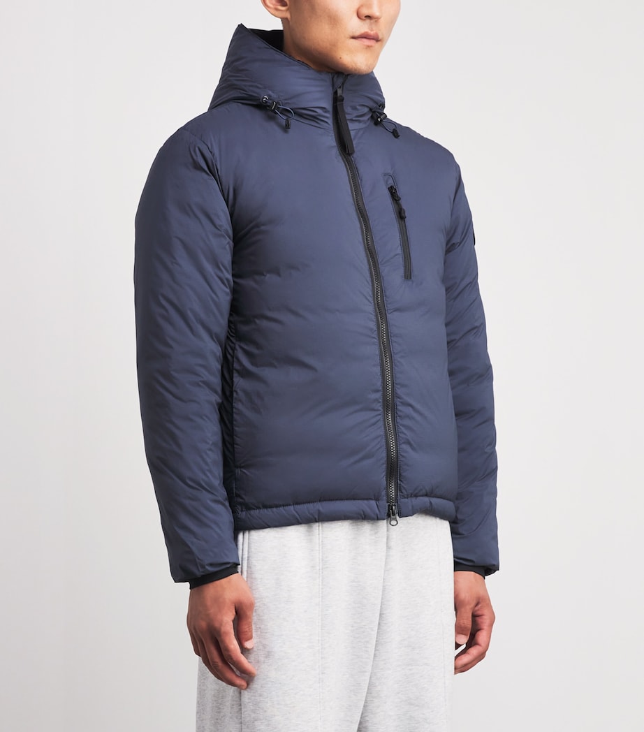 Canada Goose Mens Down Lodge Hooded Jacket Dusk Blue Image 4