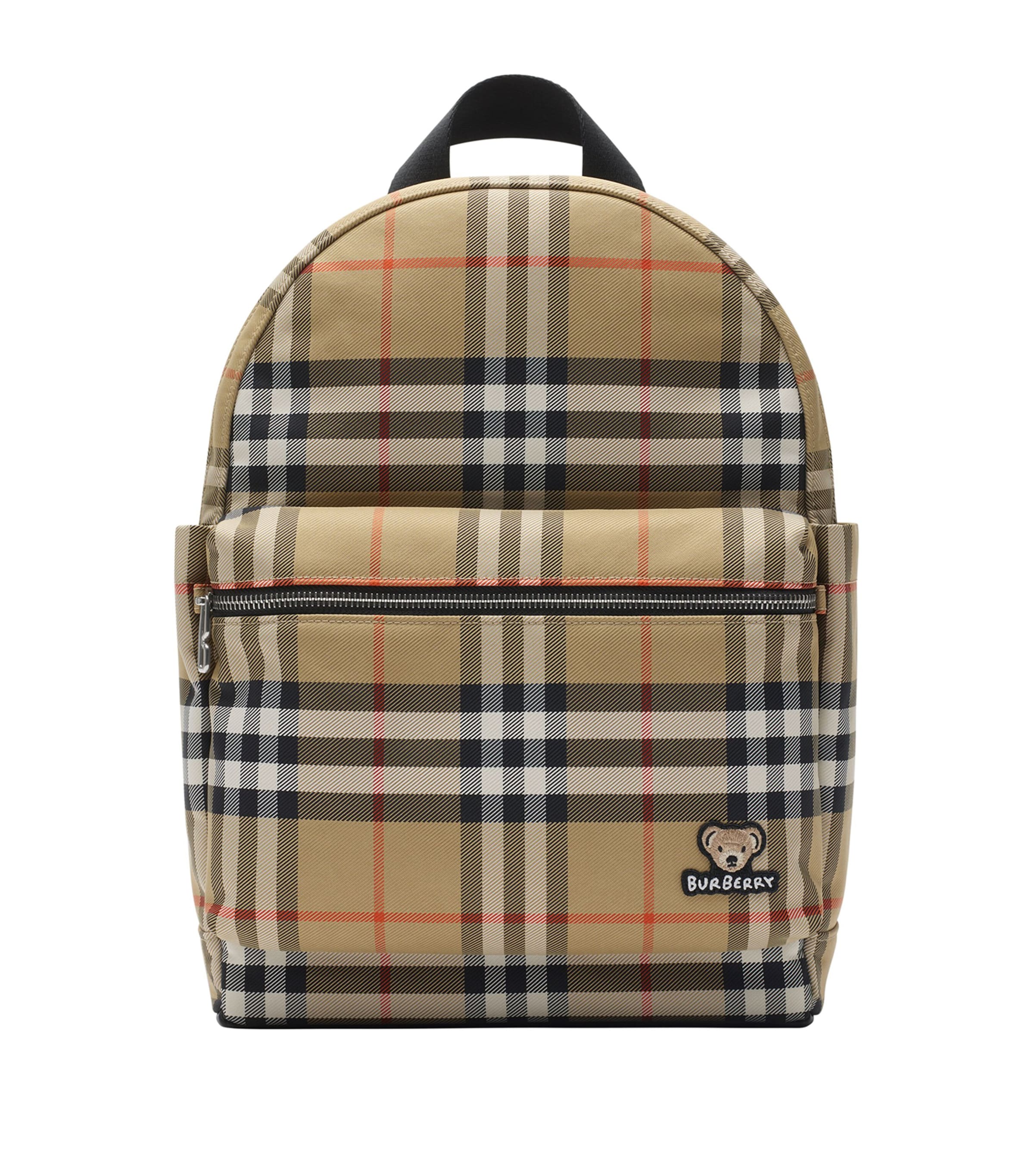 Burberry Check Thomas Bear Backpack In Sand