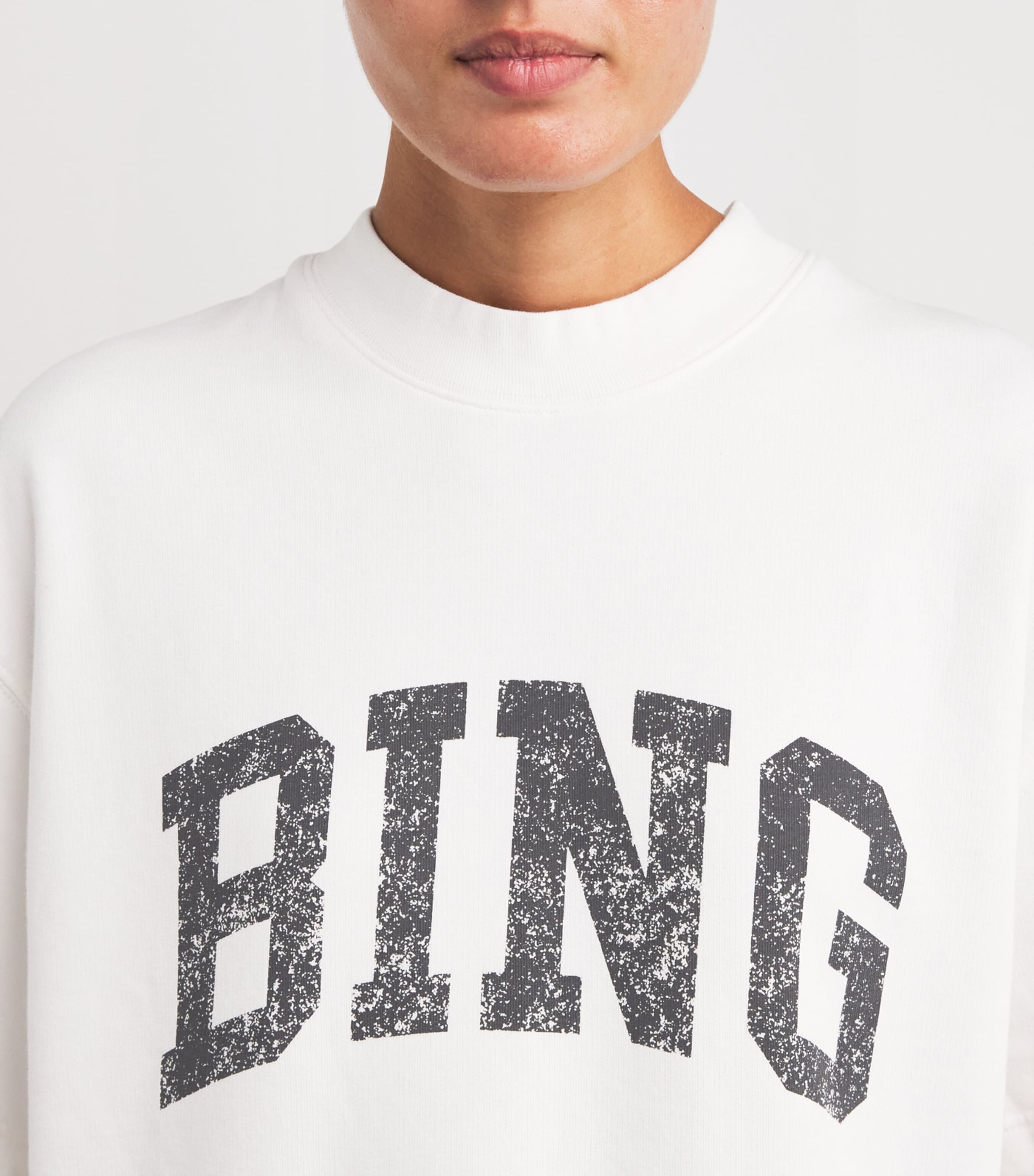 ANINE BING Cotton Logo Jay Sweatshirt | Harrods US