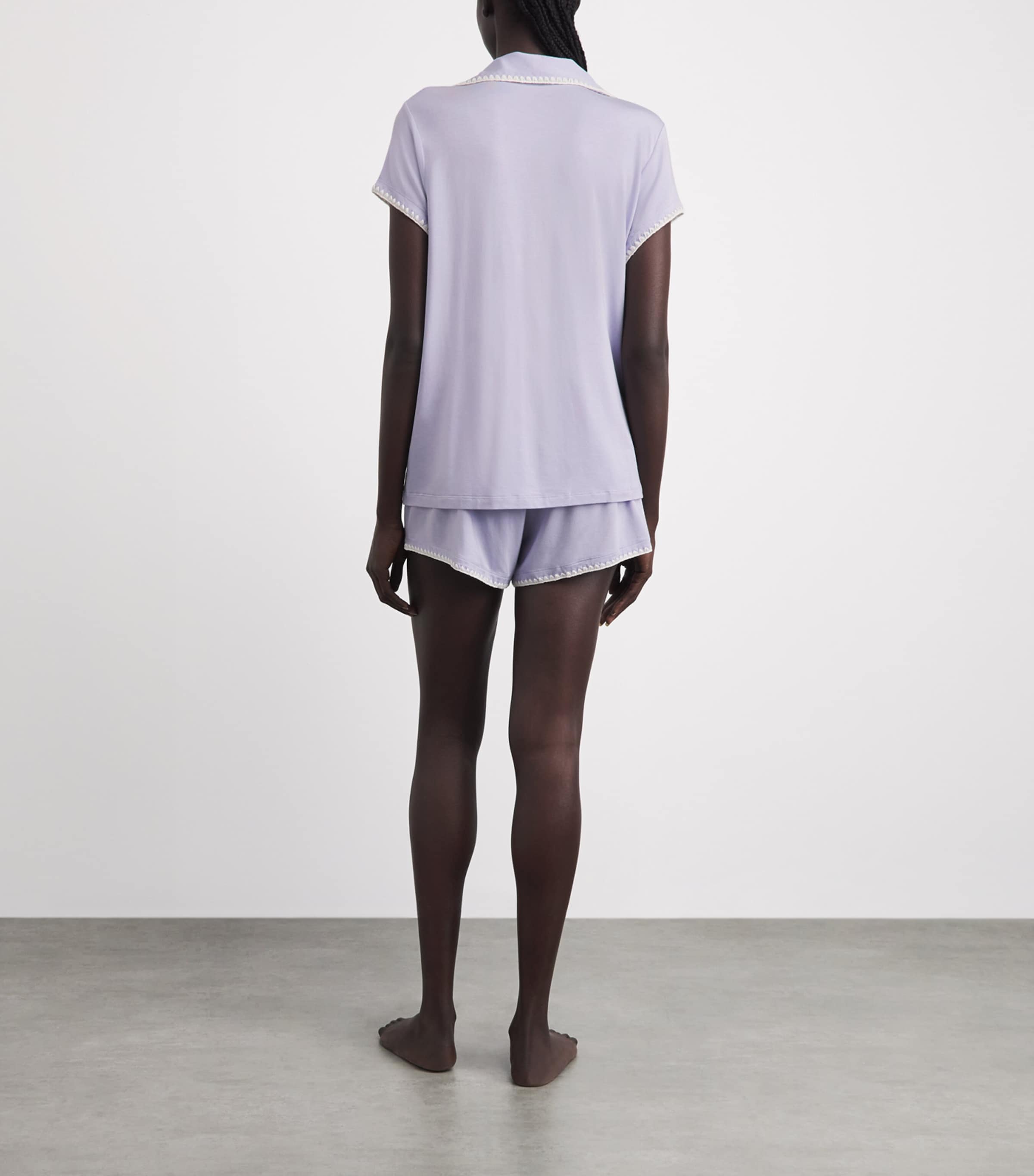 Eberjey Womens Frida Short Pyjama Set Ldiv Lavender D Image 4