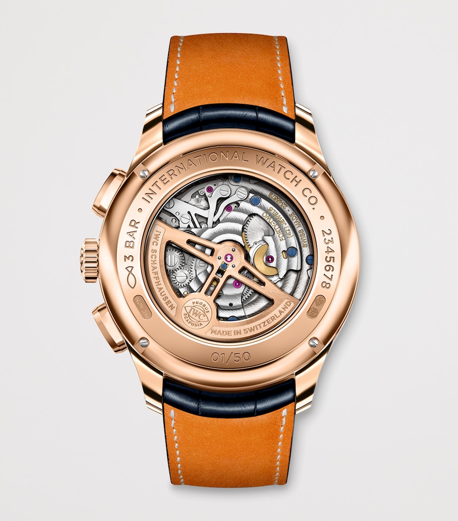 Armor Gold Portugieser Tourbillon Rétrograde Chronograph Watch 43.5cm BLUE Image 2