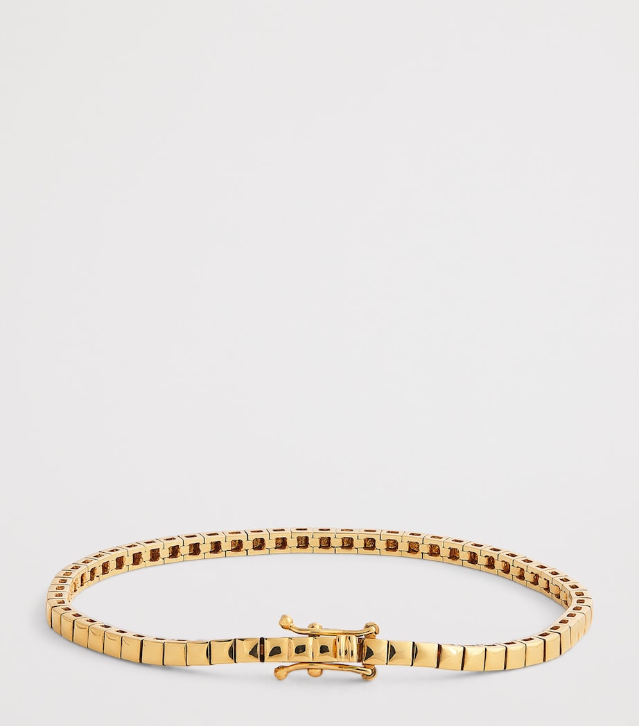 Yellow Gold Square Tennis Bracelet YELLOW GOLD Image 3