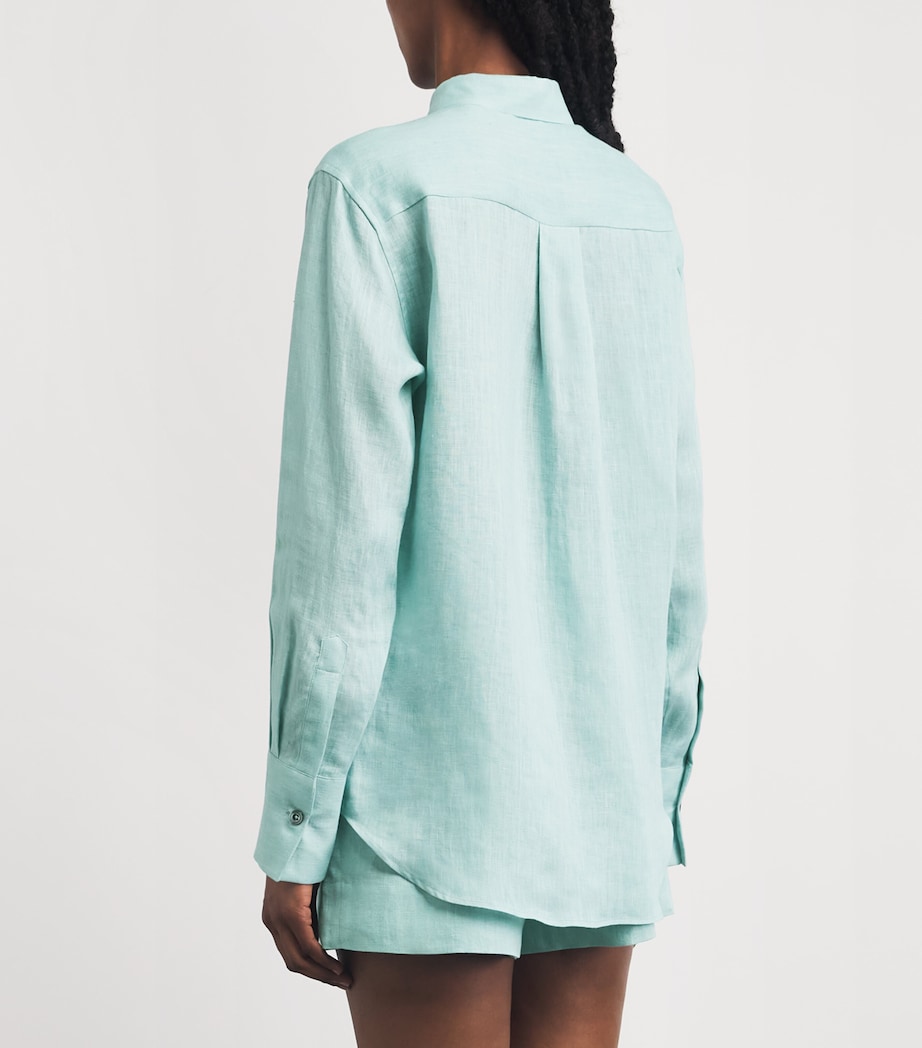 Eleventy Womens Linen Long-Sleeve Shirt Giada Image 5