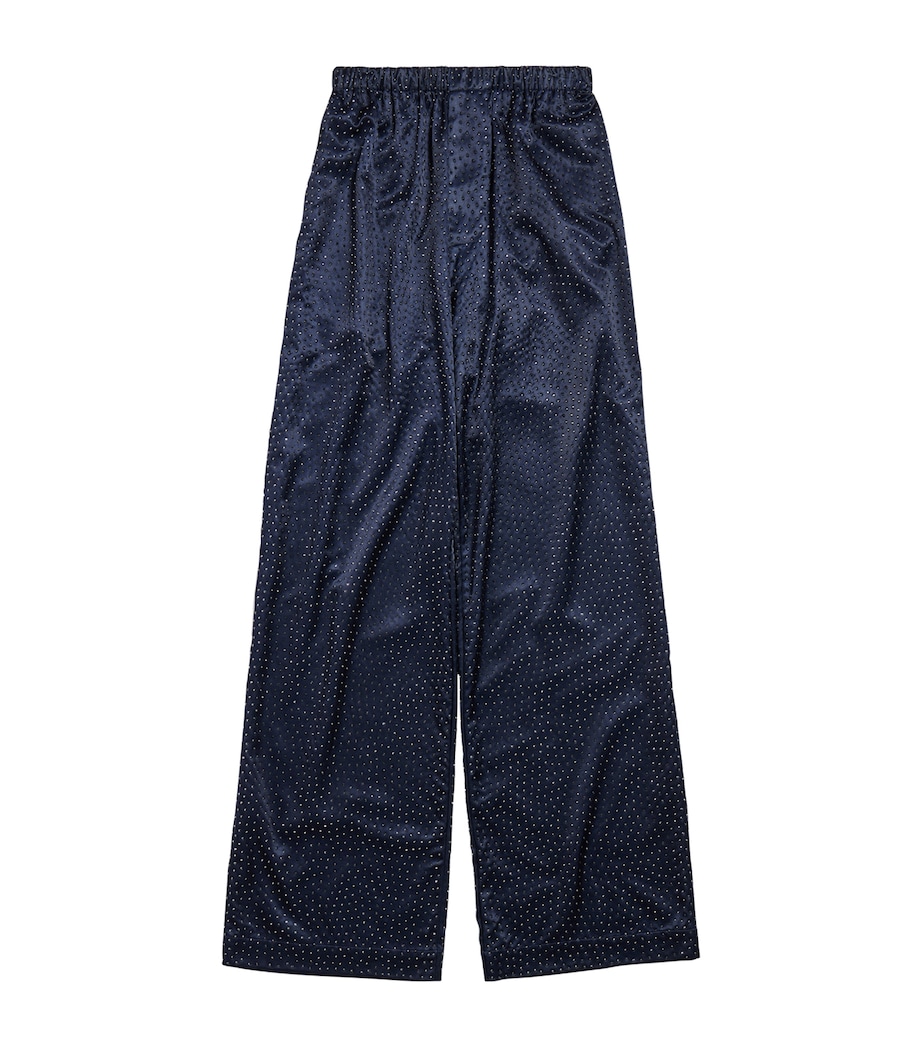 Balenciaga Womens Embellished Wide-Leg Trousers Image 1