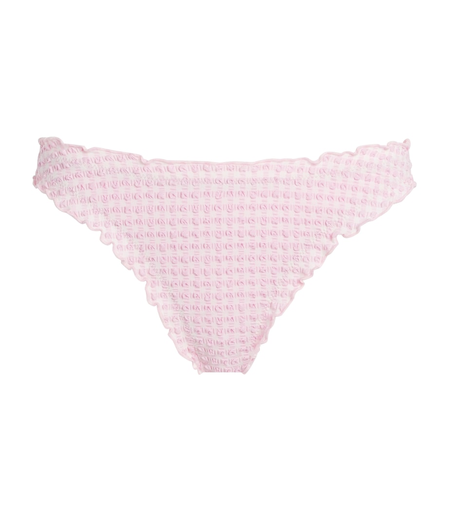 Simkhai Womens Gingham Bikini Bottoms Daisy Multi Image 1