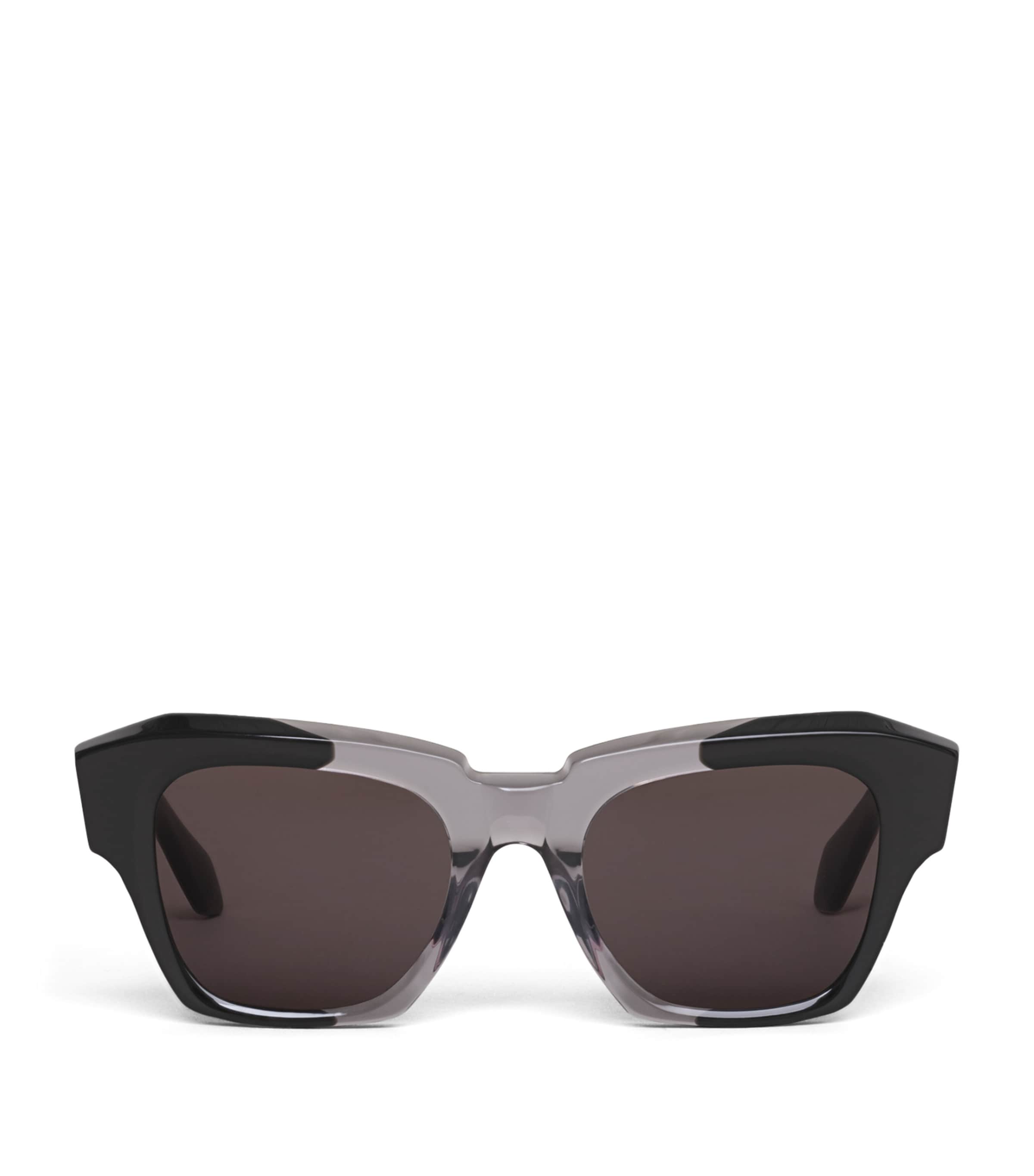 Alaïa Acetate Melted Square Sunglasses Black/grey Image 1
