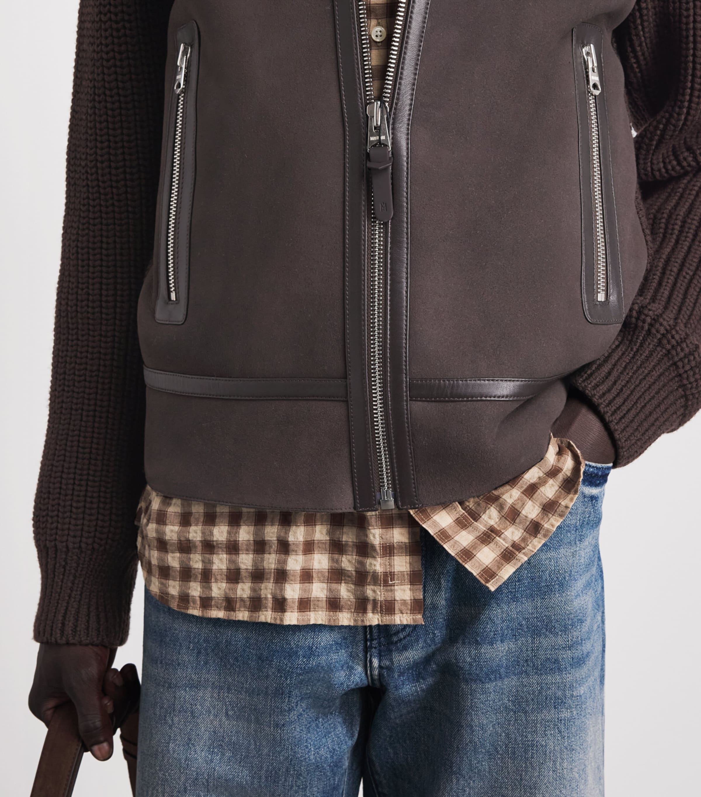 Mackage Mens Merino-Shearling Jonathan Jacket Coffee Natural Image 3