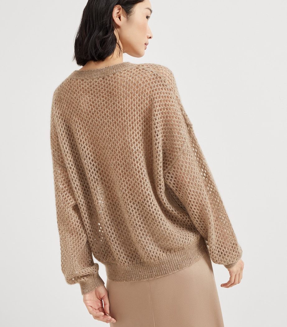 Mohair-Blend Mesh Sweater C3592 Image 3