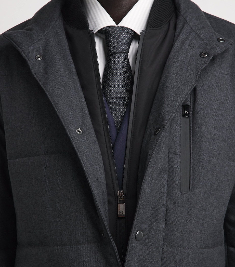 Pal Zileri Mens Padded Jacket Grey Image 3