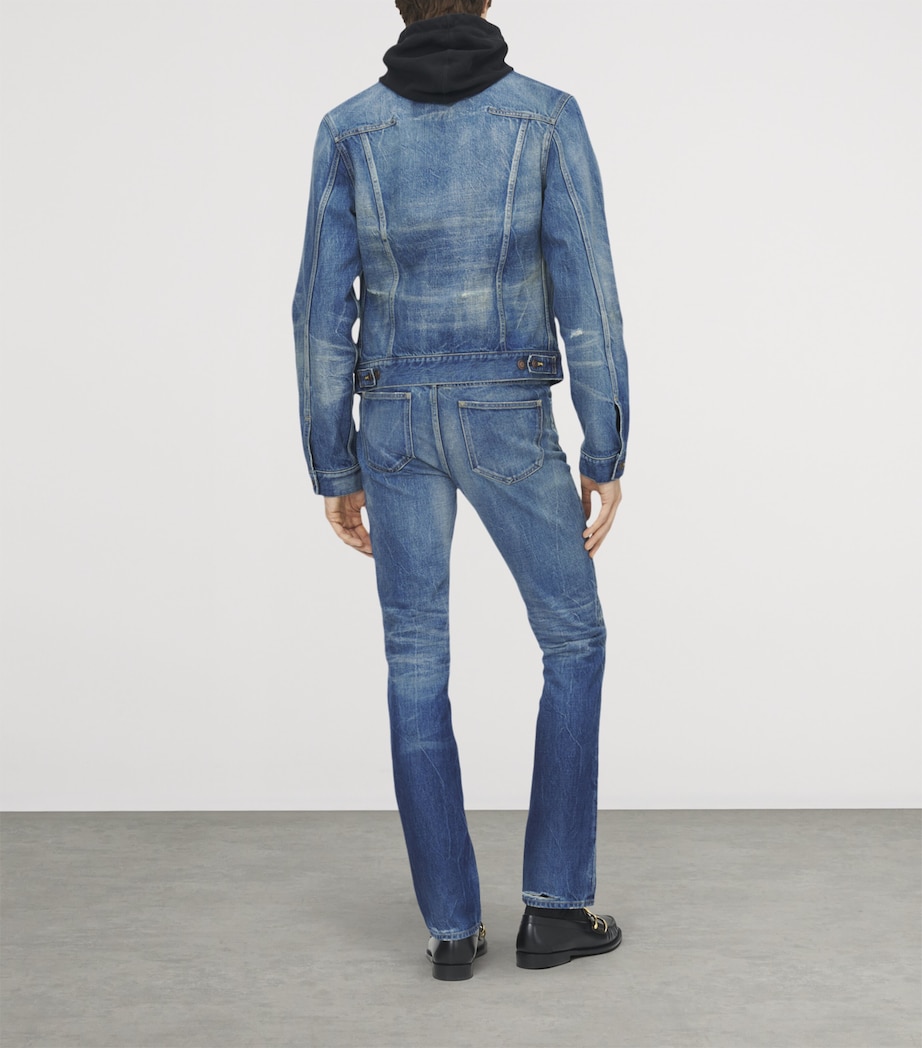 McQueen Mens Distressed Slim Jeans Image 3