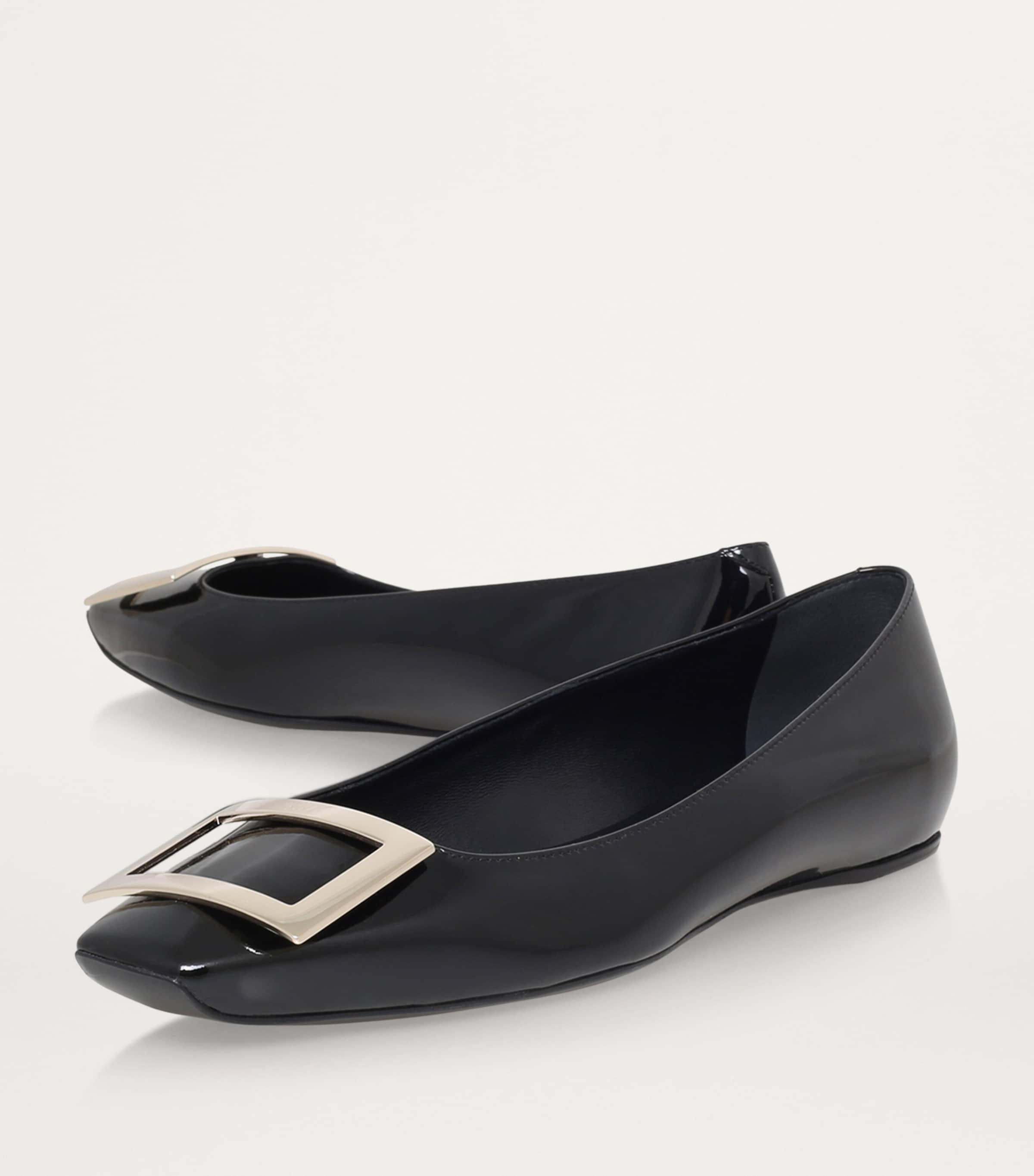 Patent Quadrata Trompette Ballet Flats BLACK Image 4