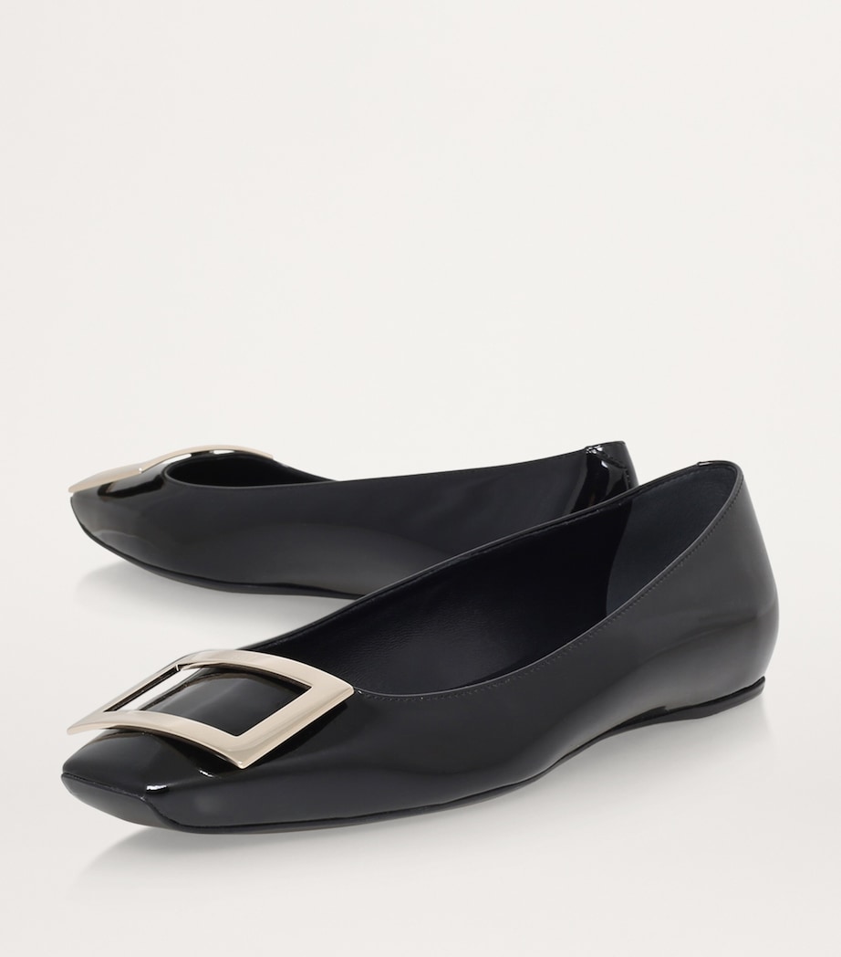 Patent Quadrata Trompette Ballet Flats BLACK Image 4