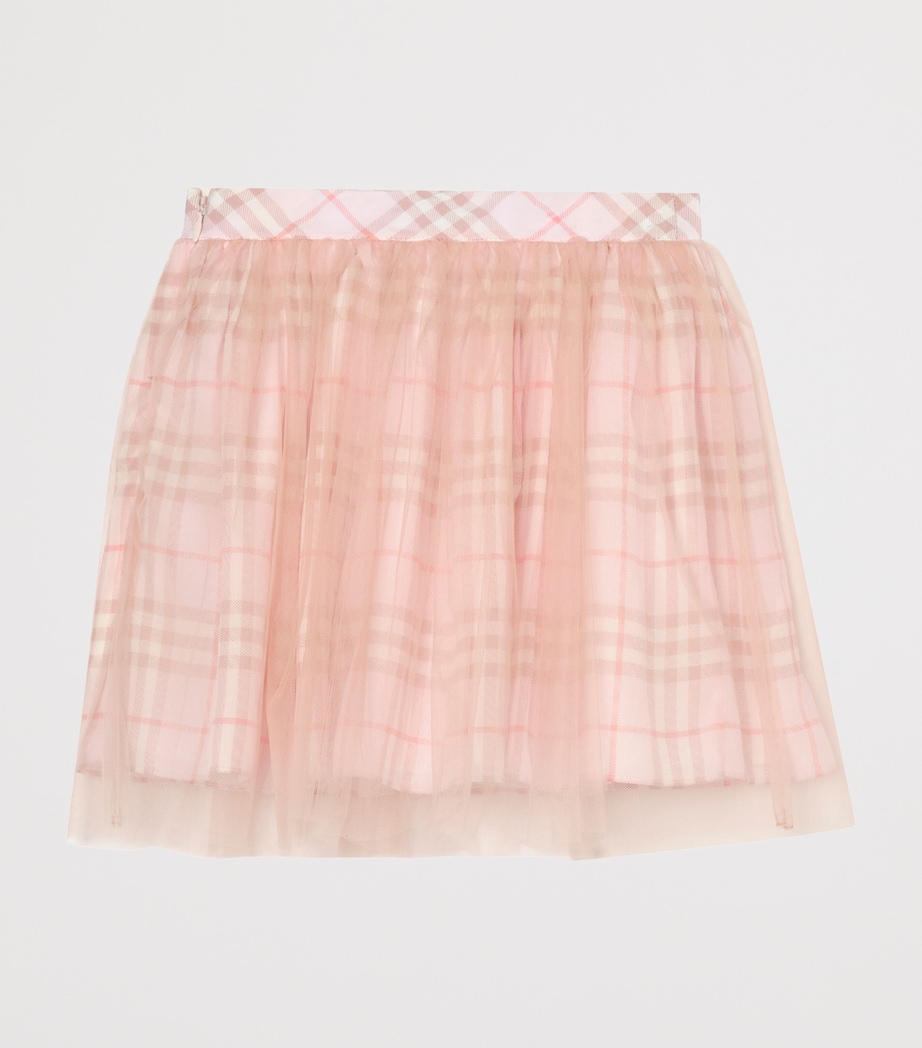 Burberry Kids Silk Check Skirt (4-12 Years) Quartz Rose Ip Check Image 2