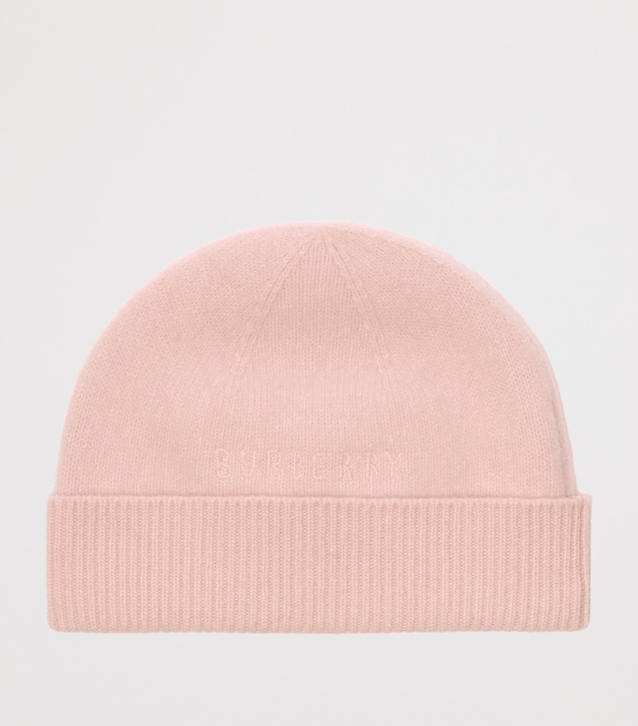 Burberry Kids Wool-Cashmere Bow Beanie Bouquet Pink Image 2