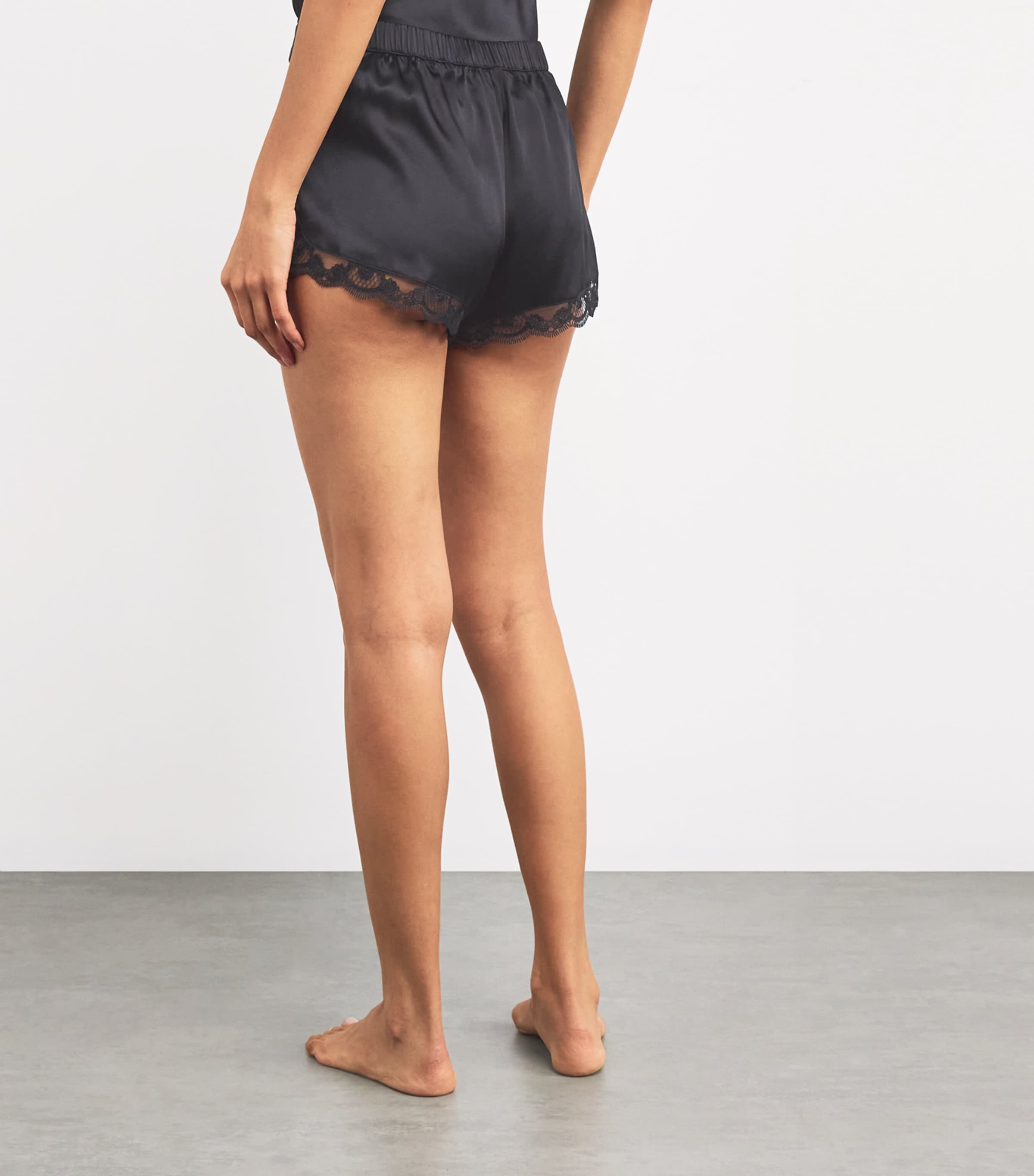 Silk-Blend Love Me Shorts 015 NOIR Image 4