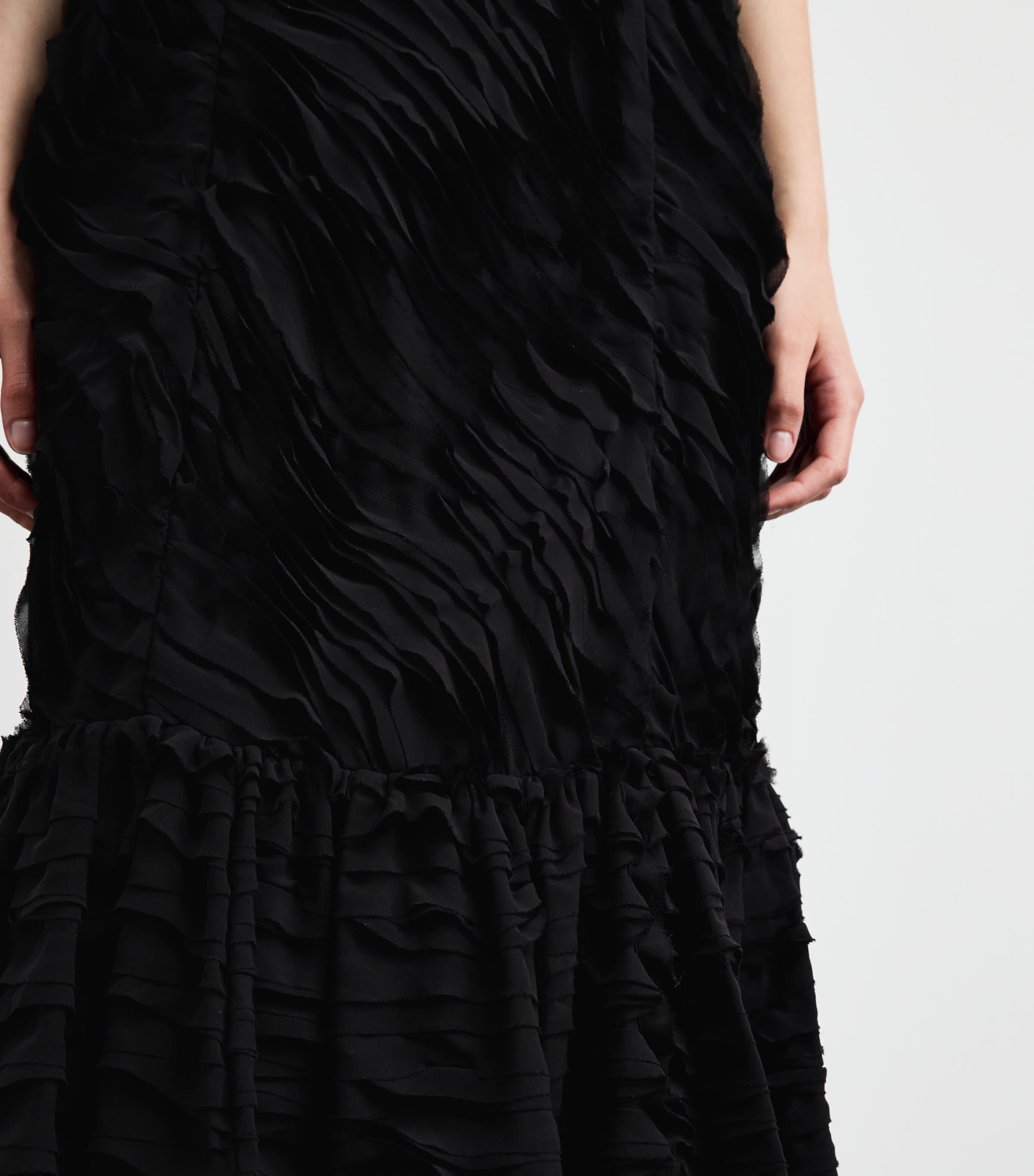 Ulla Johnson Womens Chiffon-Ribbon Augustina Maxi Dress Noir Image 5