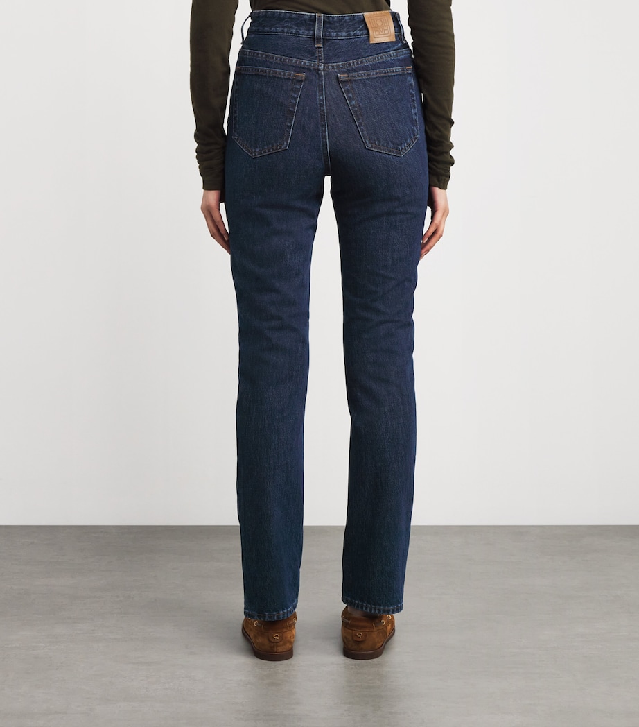 Organic Denim Slim High-Rise Jeans 304 INDIGO Image 4