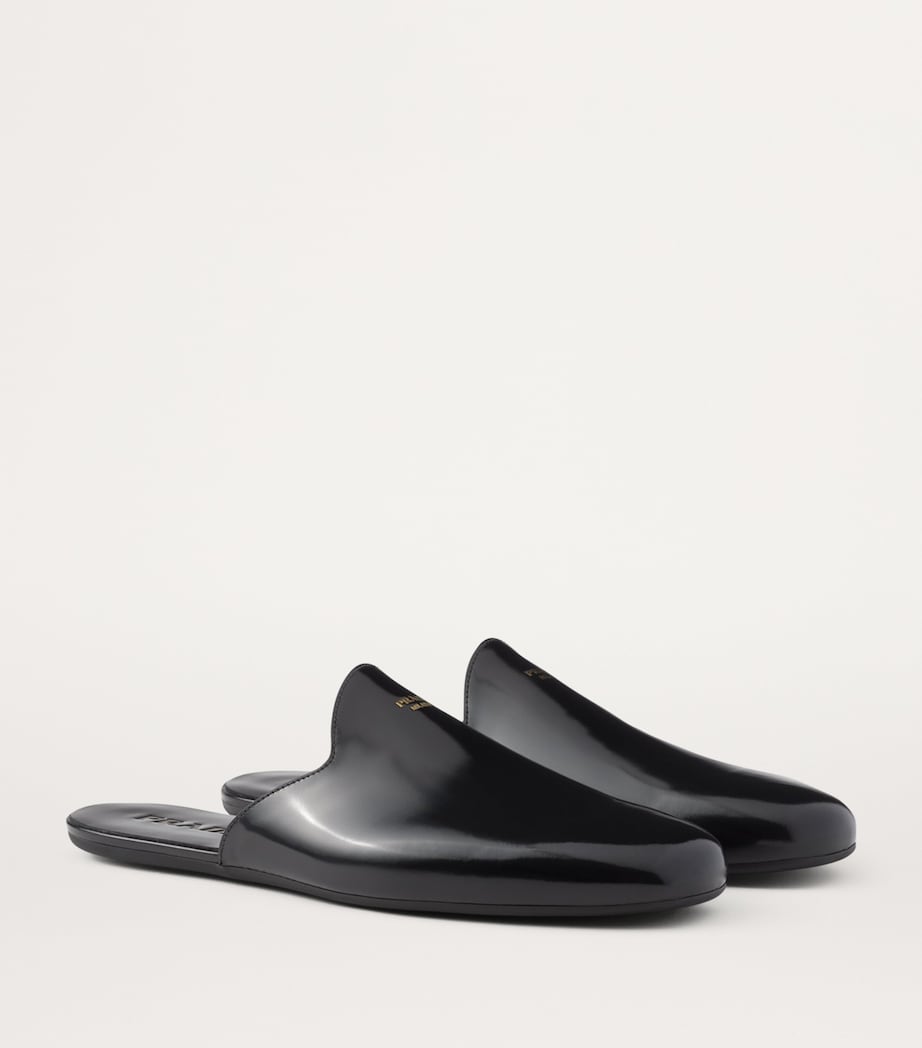 Leather Logo Mules F0002 Image 3