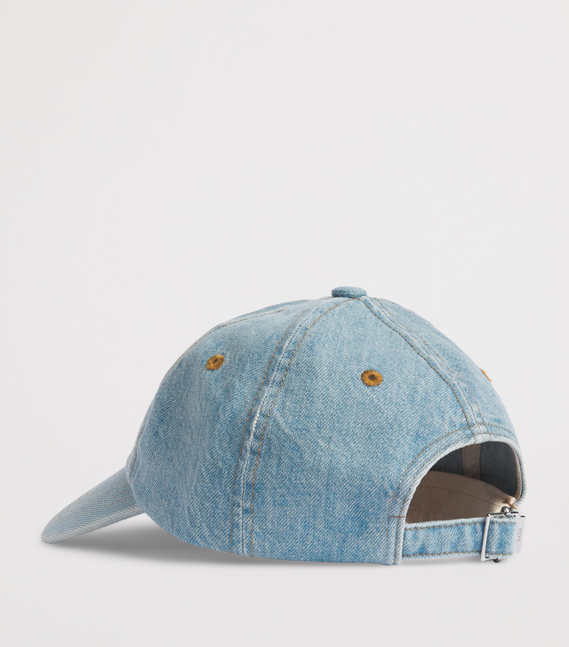 AMI Paris Blue Denim Embroidered Logo Baseball Cap | Harrods UK