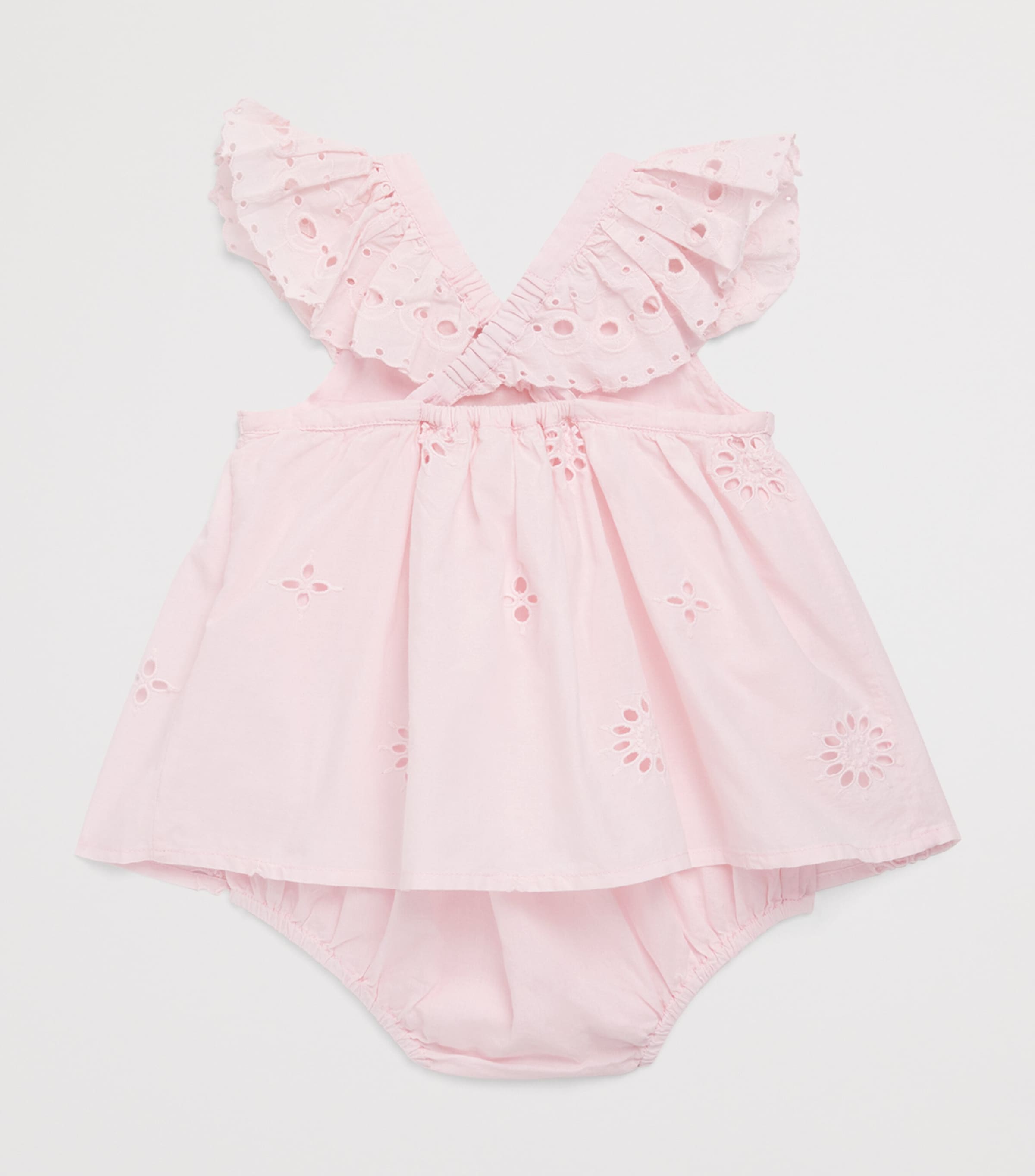 Broderie Anglaise Salome Romper (3-18 Months) 101365617PINK SCHFFL Image 2