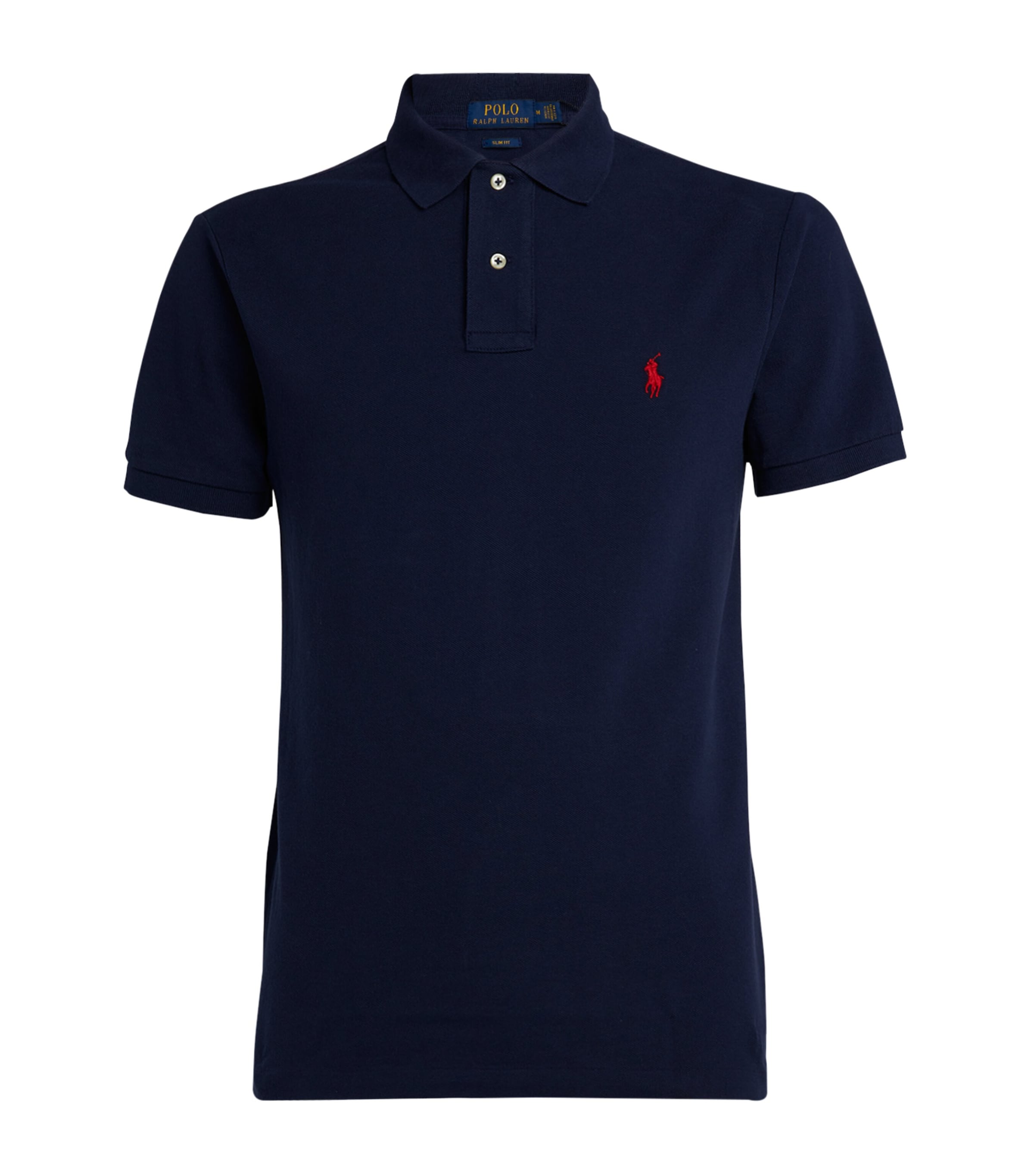 Polo Ralph Lauren Cotton Polo Shirt With Embroidered Logo In Navy
