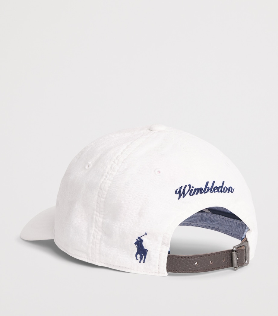 Polo Ralph Lauren x Wimbledon Linen Logo Cap Ceramic White Image 3