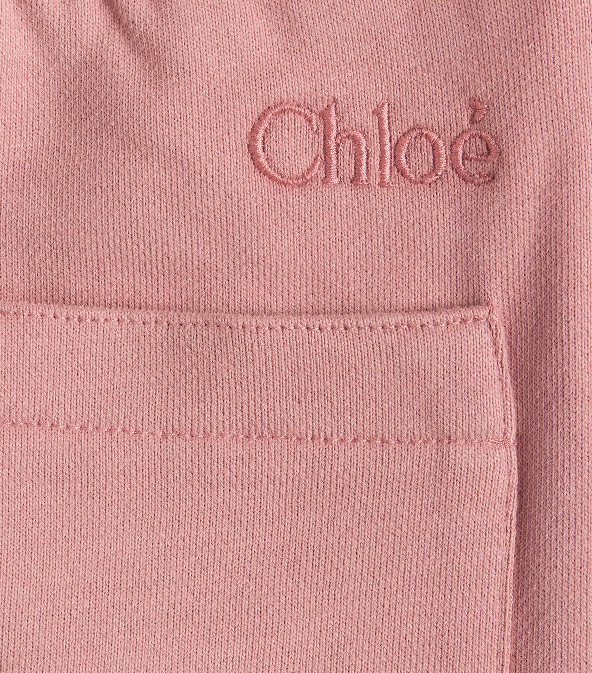 Chloé Kids Cotton Sweatpants (4-14 Years) Vintage Rose Image 2