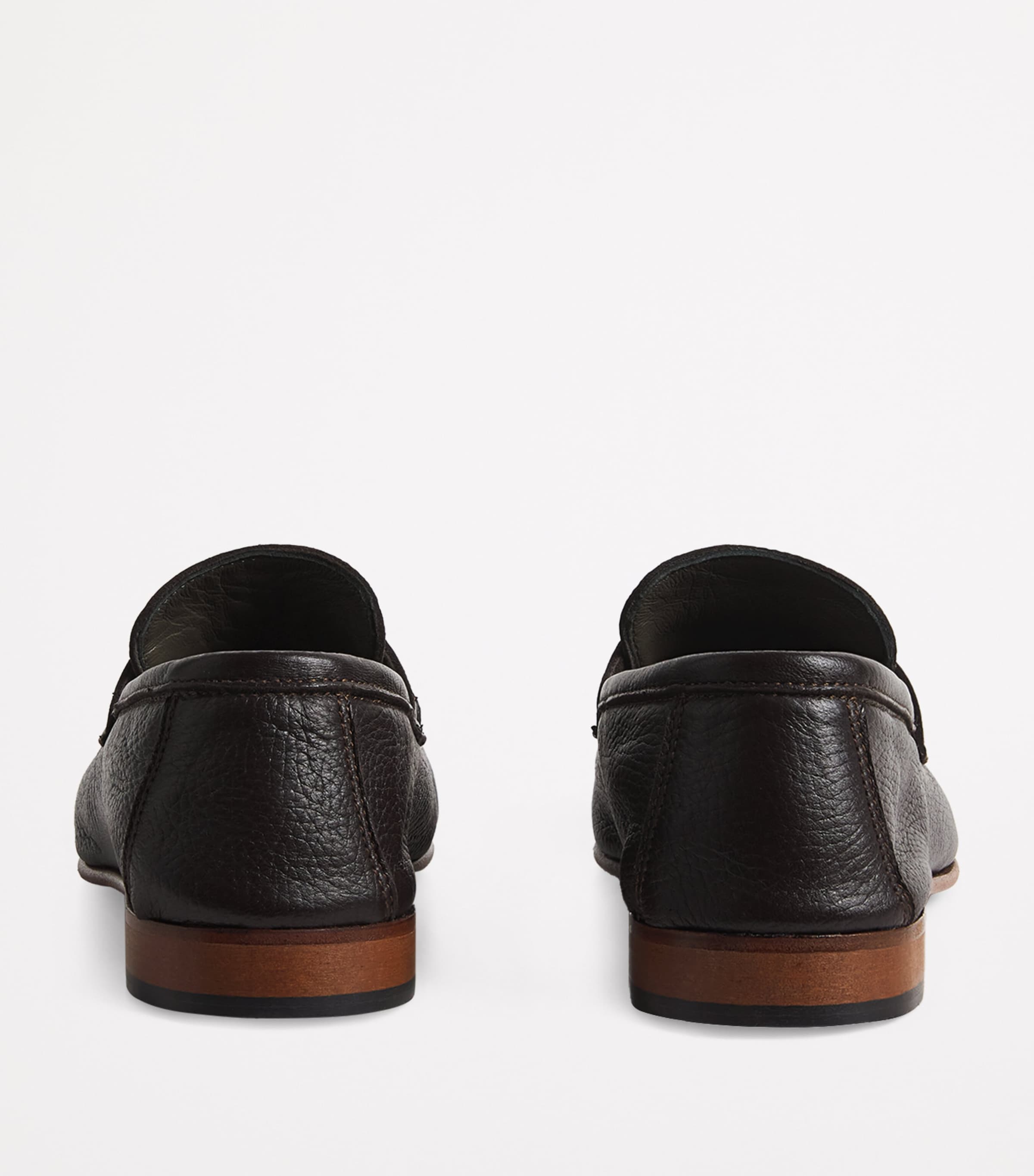 Grained Leather Loafers 030 DARK BROWN EBONY Image 4