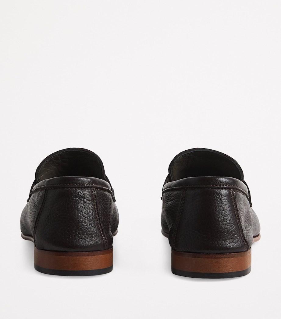 Grained Leather Loafers 030 DARK BROWN EBONY Image 4