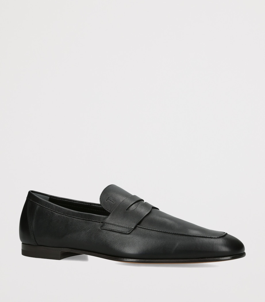 Tod's Leather Mocassino Loafers Black Image 2