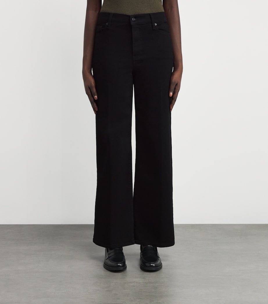 Le Slim Palazzo Wide-Leg Jeans BLACK Image 3