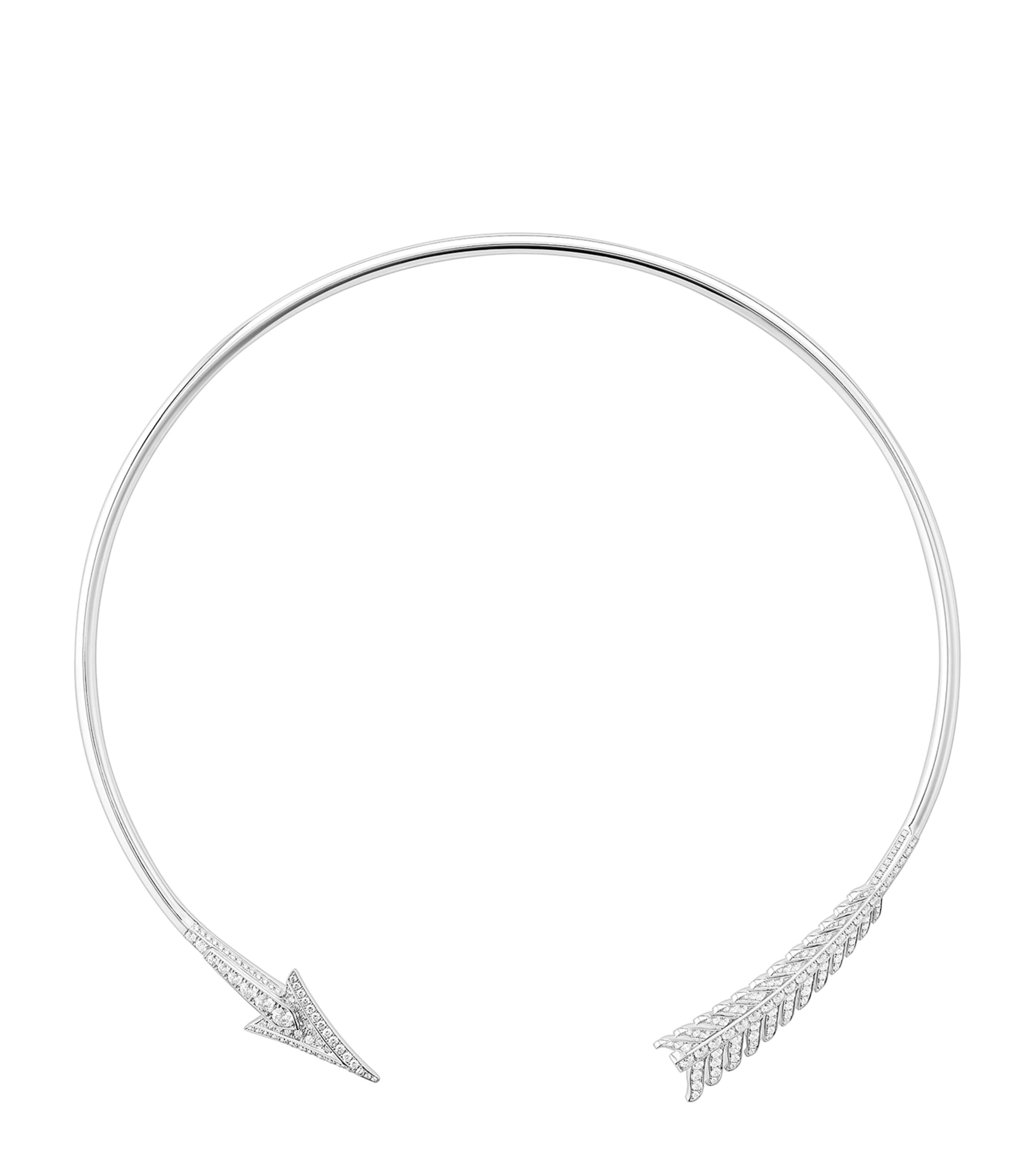 White Gold and Diamond Nature Triomphante Flèche Choker WHITE GOLD Image 2