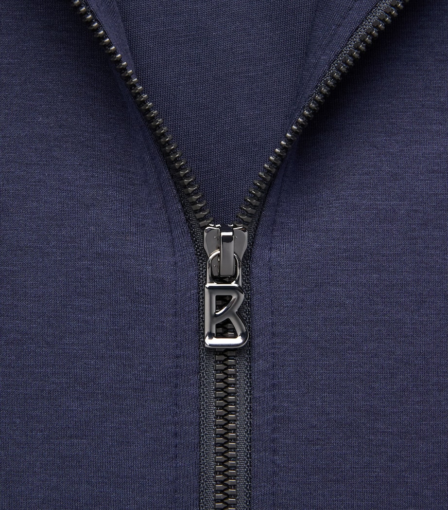 Bogner Mens Zip-Up Forest Hoodie Navy Image 2