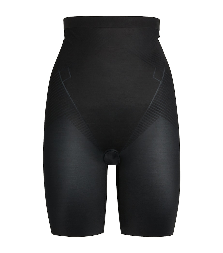 SPANXshape Invisible High-Waist Mid-Thigh Shorts - Medium Control VERY BLACK Image 1