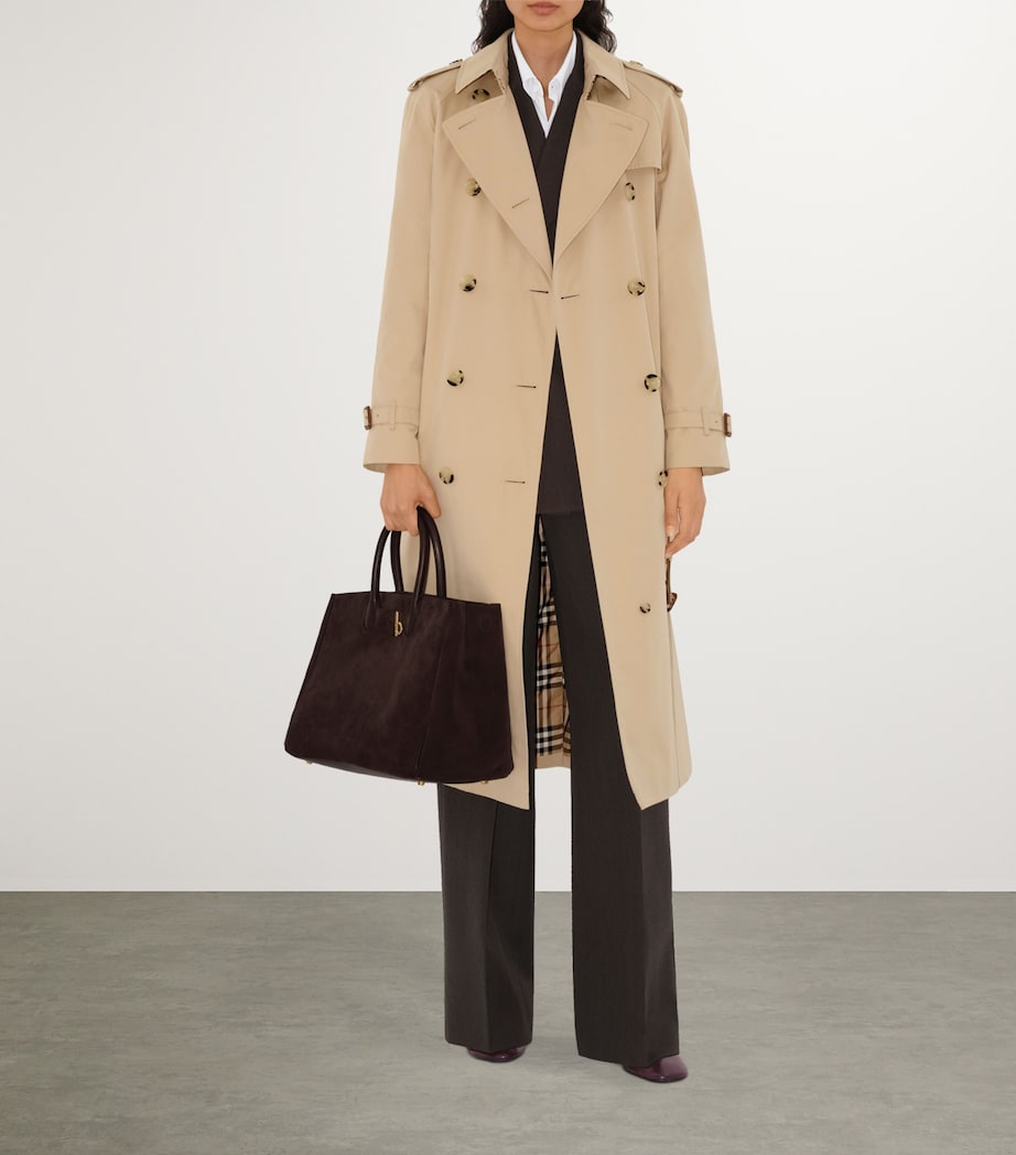 Gabardine Waterloo Long Trench Coat HONEY Image 4